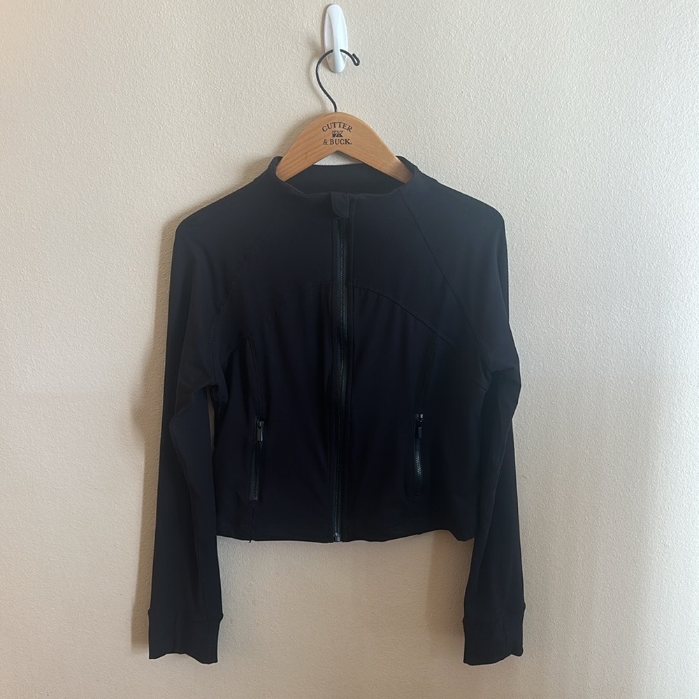 Rae Mode Zip Up Long Sleeve Jacket Black Slightly Cropped Womens Size XL - Picture 3 of 12